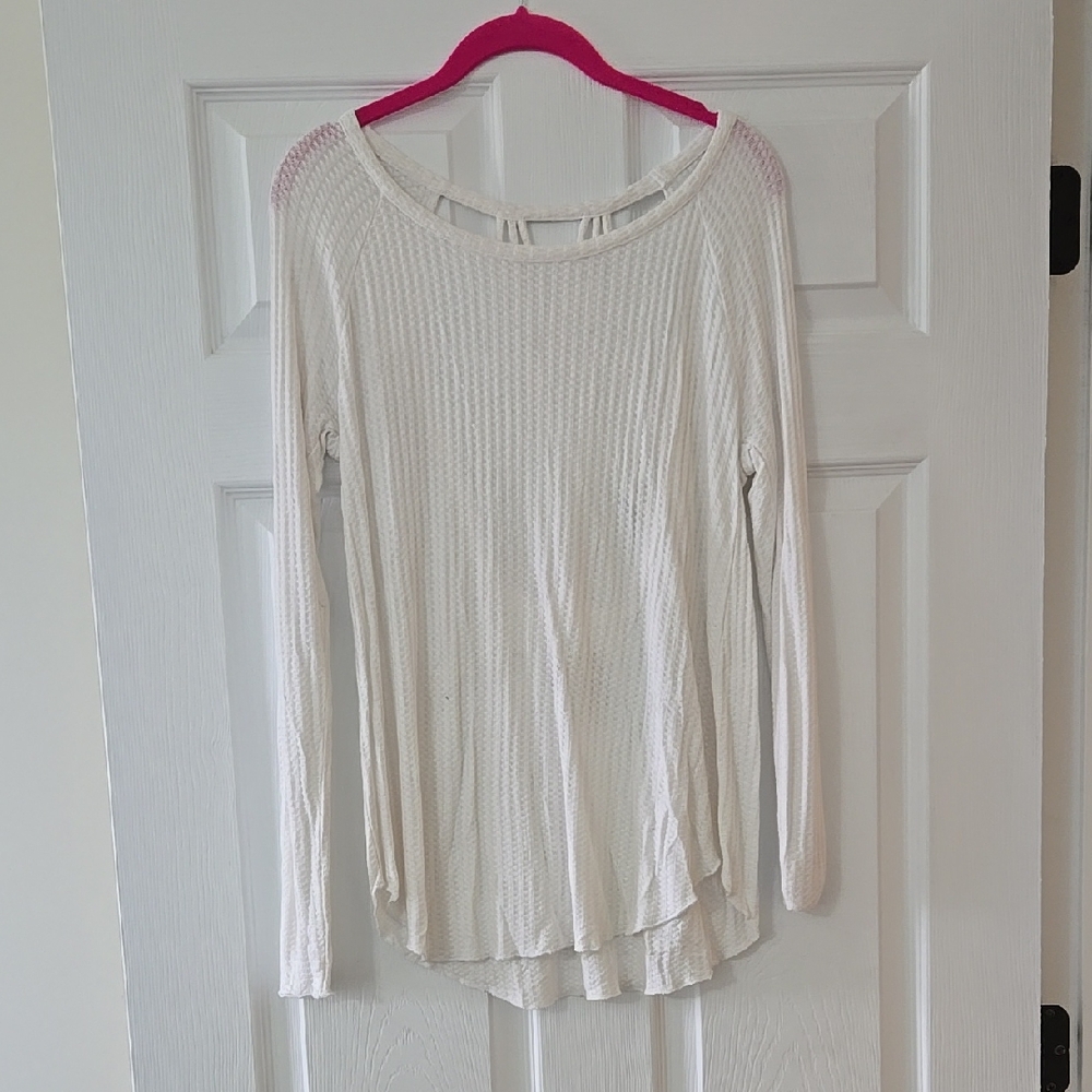 NWT Chaser Thermal Cream Open Back Longsleeve Top
